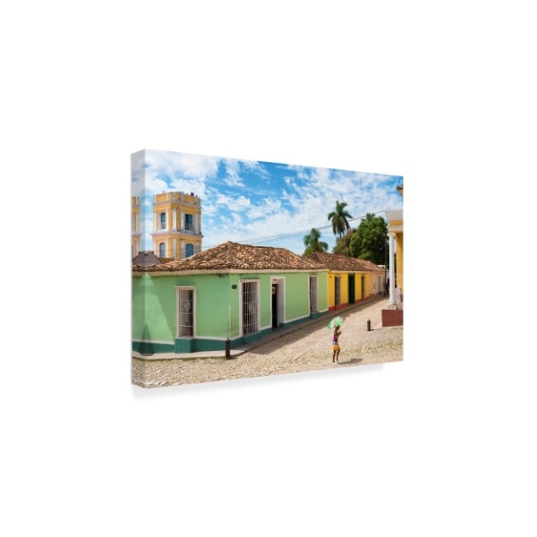Philippe Hugonnard 'Colorful Street Scene In Trinidad' Canvas Art,12x19